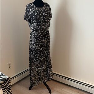 Simply Vera Vera Wang Black and White Floral Maxi Dress
